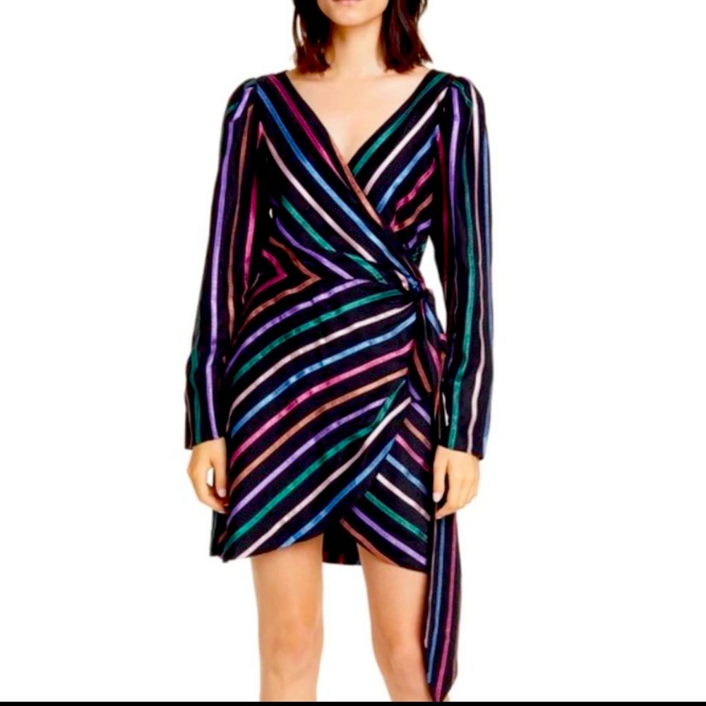 Tanya Taylor Magnolia Rainbow Stripped Dress NWT